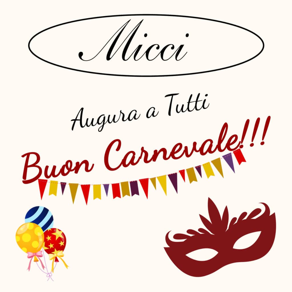 Trattoria Micci in Rome, Prati, says Happy Carnival 2017 to everybody!